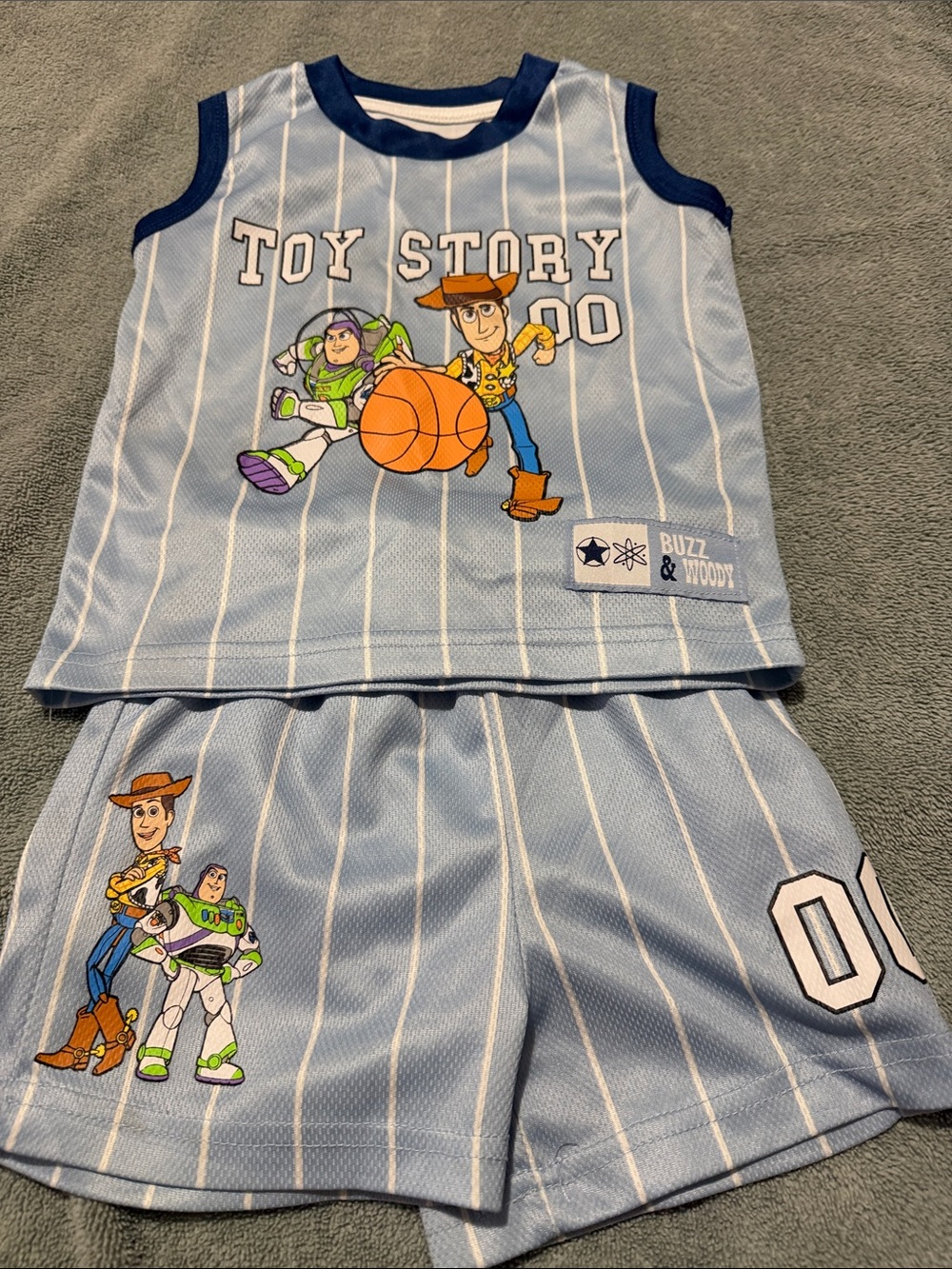 Disney Light Blue Toy Story Tank Top & Shorts Set